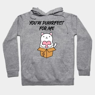 You're purrrfect for me funny cat pun Hoodie